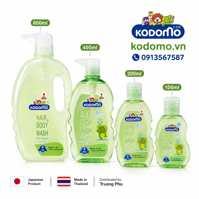 dau-tam-goi-tre-em-kodomo-mild-original
